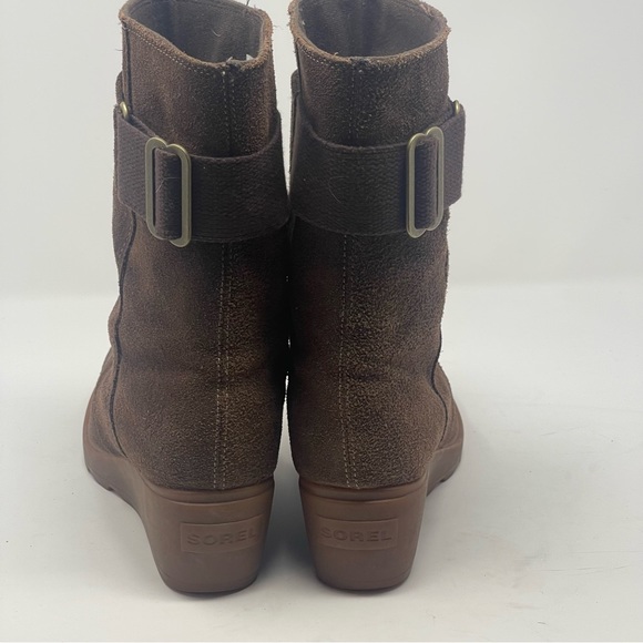 Sorel Toronto Boots Womens 8 Brown Suede Mid Calf Wedge Heel NL2117-248 - Picture 13 of 16